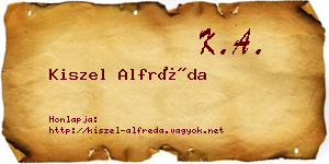 Kiszel Alfréda névjegykártya